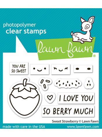 Lawn Fawn - sweet strawberry - 2x3 clear stamp set