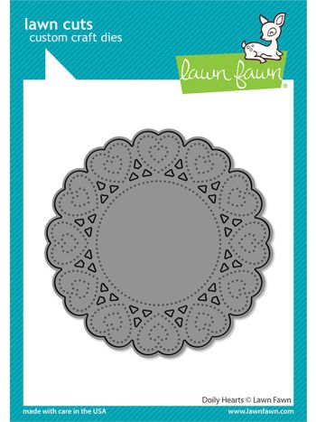 Lawn Fawn - doily hearts - stand-alone die