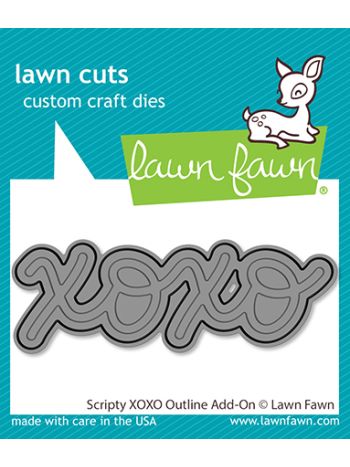 Lawn Fawn - scripty xoxo outline - add-on die