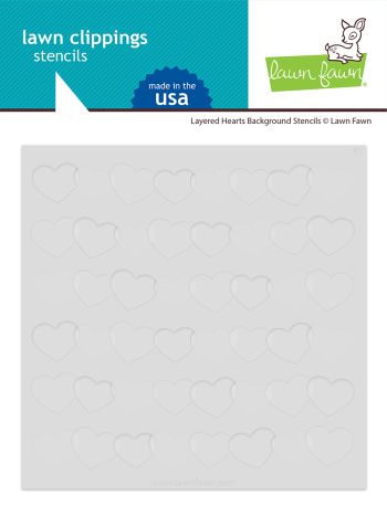 Lawn Fawn - layered hearts background - stencils