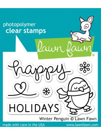 Lawn Fawn clear stamps winter penguin