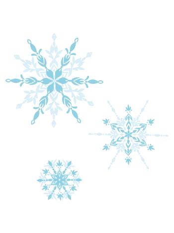 Layered Stamps by Olivia Rose Floating Snowflakes - 6 Stück