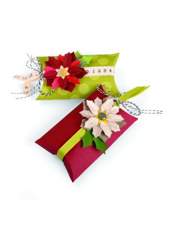 Thinlits Die by Jen Long Box, Pillow & Poinsettias