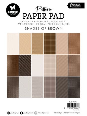 Pattern Paper Pad Shades Of Brown A5