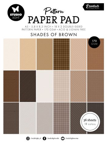 Pattern Paper Pad Shades Of Brown A5