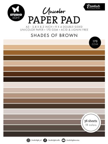 Unicolor Paper Pad Shades Of Brown A5 148x210mm