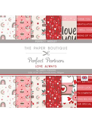 Perfect Partners Love Always 8x8 Inch Decorative Papers