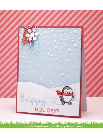 Lawn Fawn clear stamps winter penguin