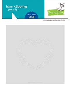 Lawn Fawn - Heart wreath - 2 Layer Schablonen Set