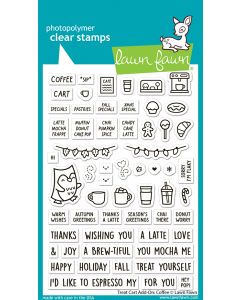 Lawn Fawn Treat Cart Add-On: Coffee 4x6 Stempel