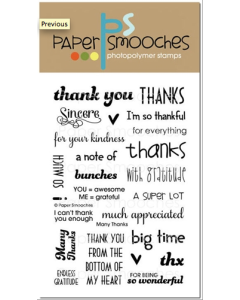 clear stamps Paper Smooches Many Thanks für scrapbooking & cardmaking