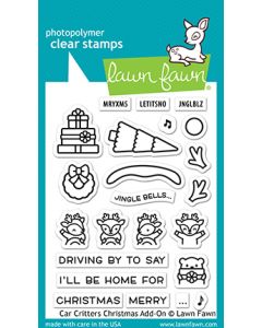 Lawn Fawn - car critters christmas add-on - Clear Stamp 3x4