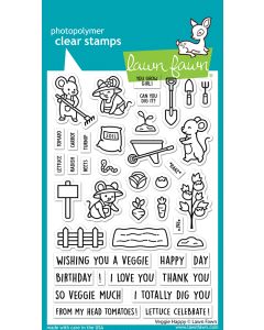 Lawn Fawn - Veggie happy - Clear Stamp Set 4x6