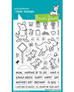 Lawn Fawn - Kanga-rrific - Clear Stamp Set 4x6