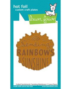 Lawn Fawn - Foiled sentiments: Sending rainbows - Hot Foil Plates