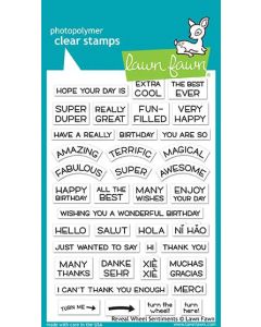 Lawn Fawn - Reveal Wheel Sentiments - Clear Stamps 4x6