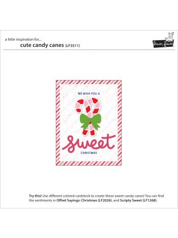 Lawn Fawn Cute Candy Canes Stand Alone Stanzen