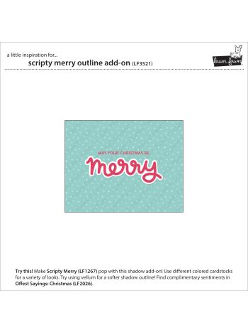 Lawn Fawn Scripty Merry Outline Add-On Stand Alone Stanzen