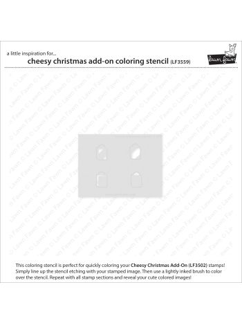 Lawn Fawn - Cheesy Christmas Add-On Coloring Stencil