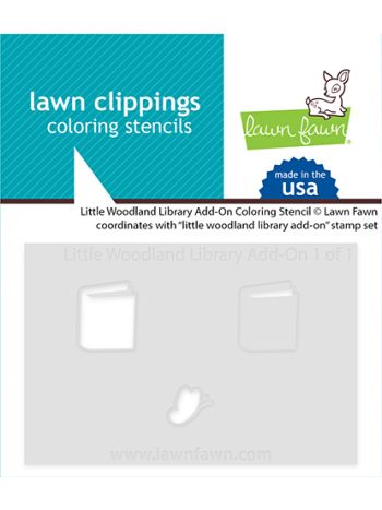 Lawn Fawn - Little Woodland Library Add-On Coloring Stencil