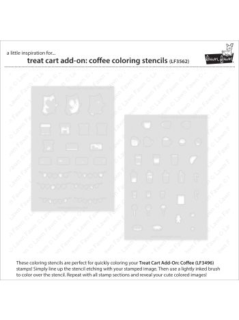 Lawn Fawn - Treat Cart Add-On: Coffee - Coloring Stencils