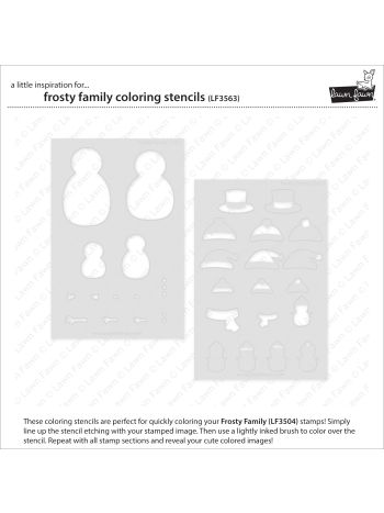 Lawn Fawn - Frosty Family Coloring Stencils