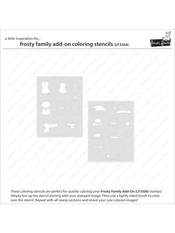 Lawn Fawn Frosty Family Add-On Coloring Stencils Schablonen