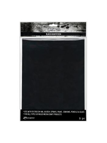  Tim Holtz Distress Heavystock 8.5x11 Inch Black