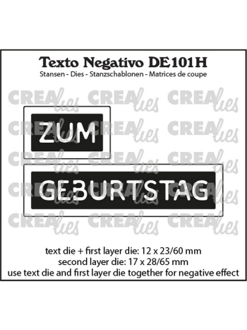 Crealies - Zum Geburtstag (Horizontal) - Stand alone Stanzschablone