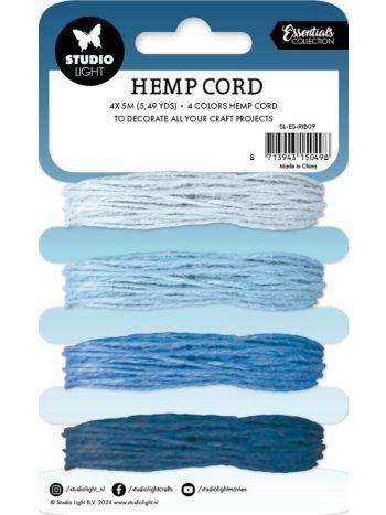 Hemp Cord Shades Of Blue 4 colors x 5m