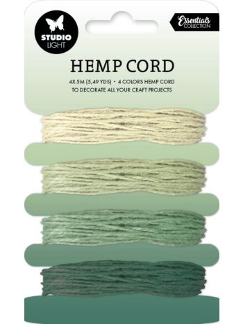 Hemp Cord Shades Of Green 4 colors x 5m