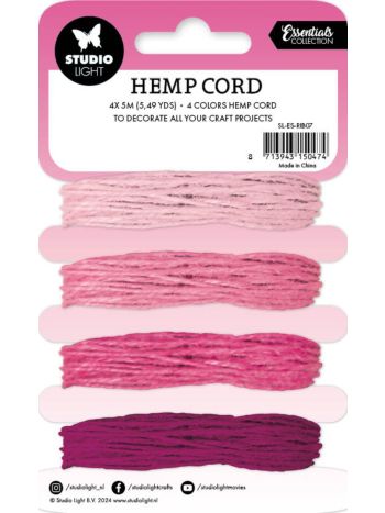 Hemp Cord Shades Of Pink 4colors x 5m