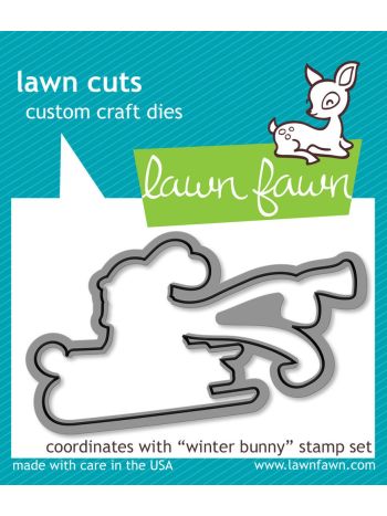 lawn fawn - lawn cuts - winter bunny beispiel