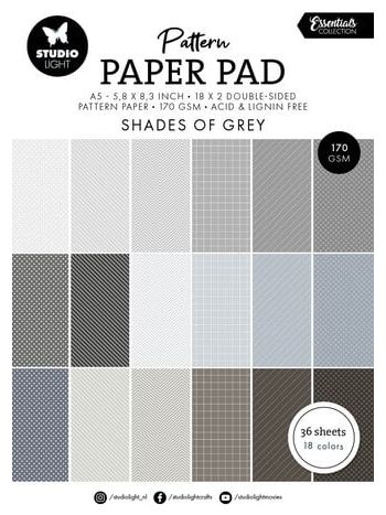 Shades Of Grey A5 Pattern Paper Pad