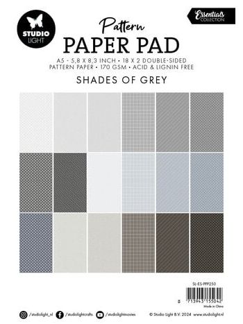 Shades Of Grey A5 Pattern Paper Pad