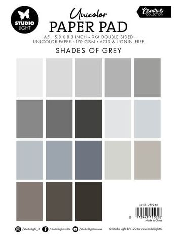 Shades Of Grey A5 Unicolor Paper Pad