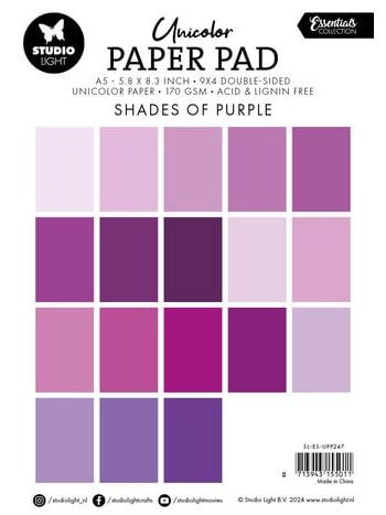 Shades Of Purple A5 Unicolor Paper Pad