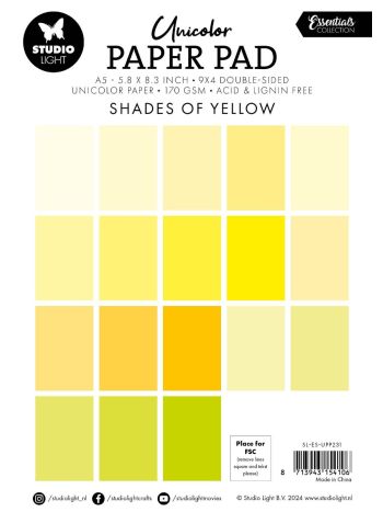 Shades Of Yellow A5 Paper Pad