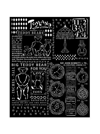 Brocante Antiques Thick Stencil 20x25cm Teddy Bear