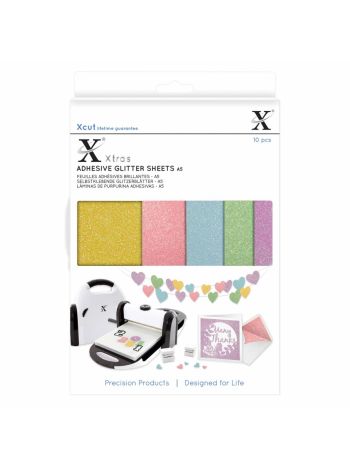 Xcut - Adhesive Foil Sheets A5 - Glitter Sheets Pastels