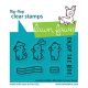 Lawn Fawn - Coaster Critters Flip-Flop - Clear Stamps 2x3