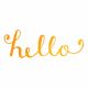 Ultimate Crafts - Hello -  Hotfoil Stamp