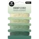 Hemp Cord Shades Of Green 4 colors x 5m